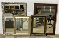 (Q) 4 Vintage Wall Mirrors