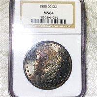 1885-CC Morgan Silver Dollar NGC - MS64