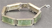 (XX) Jade 835 Sterling Silver Bracelet (7" long)