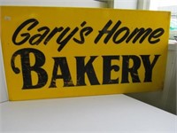 Plastic Sign Gary's Home Bakery 25 x 13 1/4