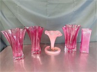 Pink Glass Vases