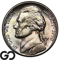 1950-D Jefferson Nickel, Gem BU++ FS ** RAINBOW