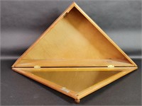 Wood & Glass Triangle Flag Box