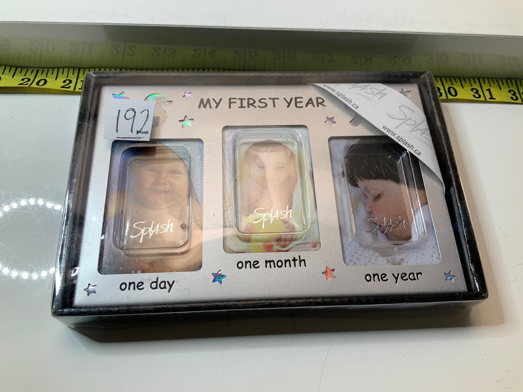 Baby’s first year photo frame 3 insets