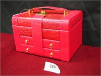 Guanya Patent Leather Three Layer Jewelry Box (NEW