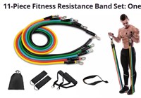 11-Piece Fitness Resistance Band Set