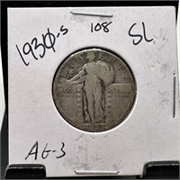 1930-S STANDING LIBERTY SILVER QUARTER