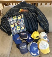 Zeuschel Racing Jacket XL, Dodgers MLB Hat, Hats