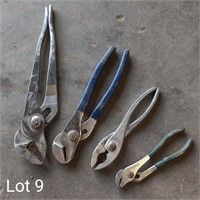 4x Pliers, Assorted Sizes