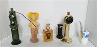 Lot of 5 Avon Cologne Decanters - Pony