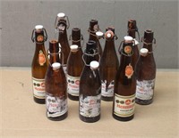 (10) Henninger German Flip Top Bottles