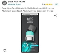 MSRP $6 Dove Refillable Mens Deodorant