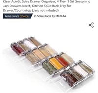 MSRP $16 Acrylic Spice Drawer Organizers