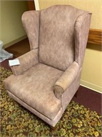 Tan Cloth upright sitting chair