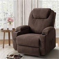 Vineego Fabric 360 Rotation Recliner with Heat & V