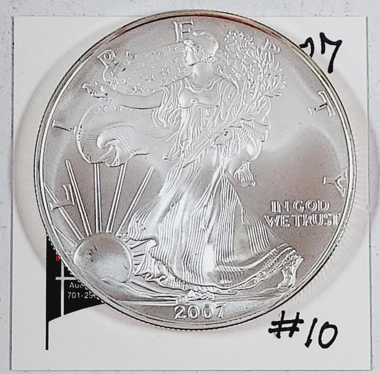 2007  $1 Silver Eagle  impaired