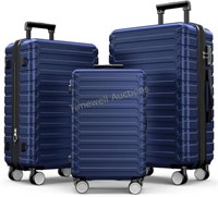 SHOWKOO Luggage ABS 3pcs Hardside Spinner