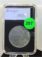 Silver Morgan Dollar cased 1900