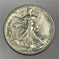 1941-S Walking Liberty Silver Half AU
