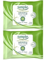 Simple Exfoliating Wipes, 25 Count (Pack of 4)