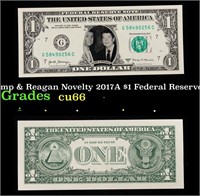 Trump & Reagan Novelty 2017A $1 Federal Reserve No