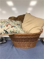 Laundry Basket and Pillows   NOT SHIPPABLE