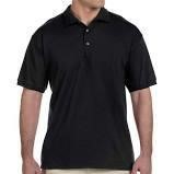 Gildan 100% Cotton Medium Black Collared T-Shirt