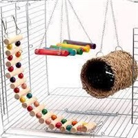 LansonTech Hamster/Bird Toys and Basket 3pc