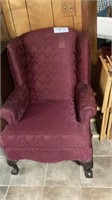 Red Wingback chair