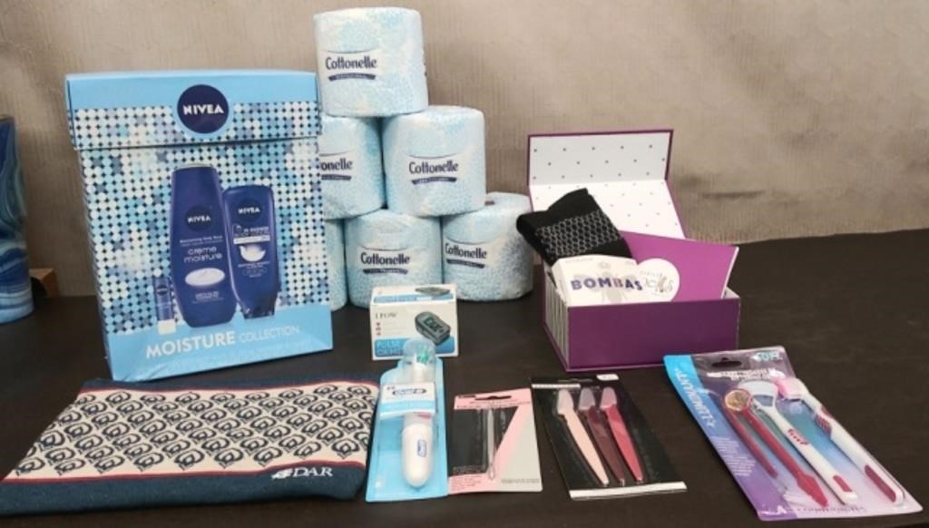 Box New Items-Toilet Tissue, Bombas Socks,