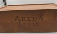 vintage arena located wooden crate