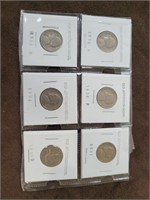 6 Old Jefferson nickels