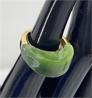 Jade ring with built in sizer, 5-7