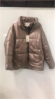 women’s Metallic Puffy jacket sz Lg