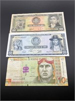 3 Bank Notes from PERU