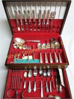 LOT 50+ PIECES SILVERPLATE FLATWARE - SOME 19TH C.