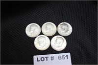 5-1964 Kennedy Silver Half Dollars