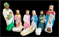 10pc EMPIRE PLASTIC NATIVITY BLOW MOLD SET