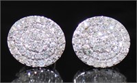 Oval Brilliant 1.00 ct VVS Lab Diamond Earrings