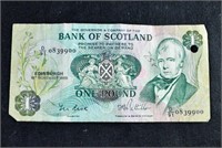 ONE POUND BANK OF SCOTLAND BILL NOTE