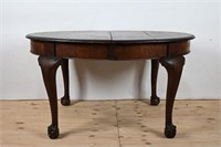 Rare Antique English Burr Walnut Ball/Claw Table