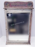 ANTIQUE DYE ADVERTISING CABINET