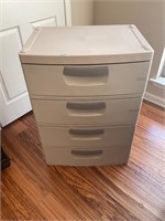 4 drawer plastic storage
