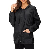 P4048  Trends Womens Hooded Rain Jacket L