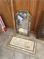 mirror & bath mat