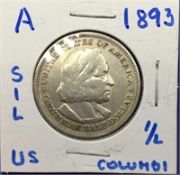 : RARE: 1893  Silver U.S. Commemorative 1/2 Dollar