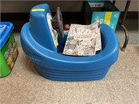 Little Tikes boat and 2 coloring books