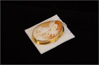 Large antique Cameo - Guardian angel