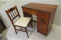 Smaller Master Craft Knee Hole Desk & MCM Chair