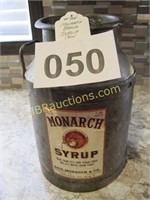 ANTIQUE MONARCH SYRUP CAN